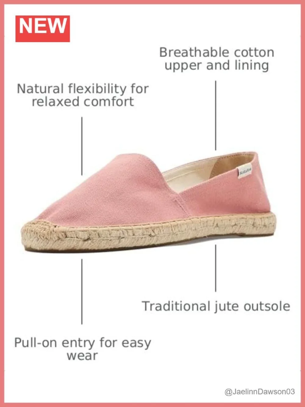 Cotton Espadrille Flats Jute Sole Slip-On Summer
